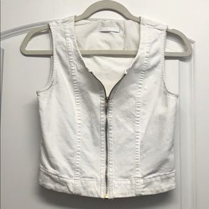 7 For All Mankind white jean top